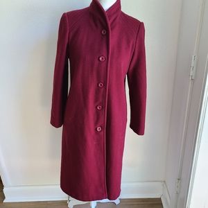 Forecaster of Boston Maroon Red Wool Peacoat Small